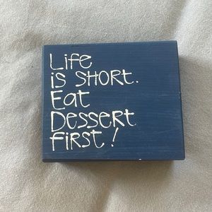 Painted wood block decor